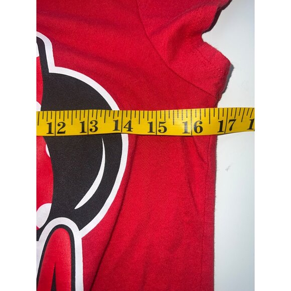 Disney Womens Red Mom Graphic Tee Minnie Bow Design 100% Cotton Size L - Picture 4 of 5